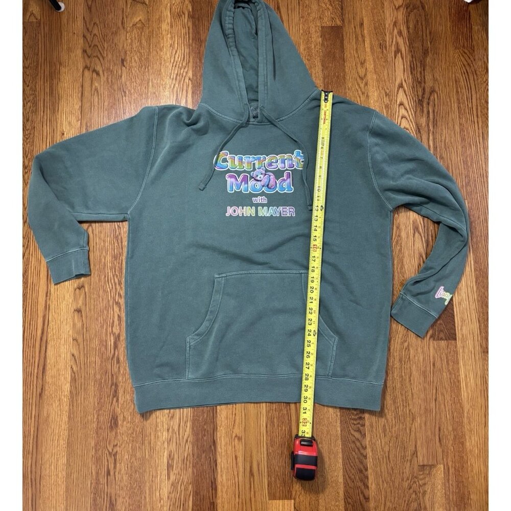 John Mayer Current Mood Hoodie Lisa Frank Men's 2XL Green Sweatshirt SUPER RARE - Picture 11 of 12